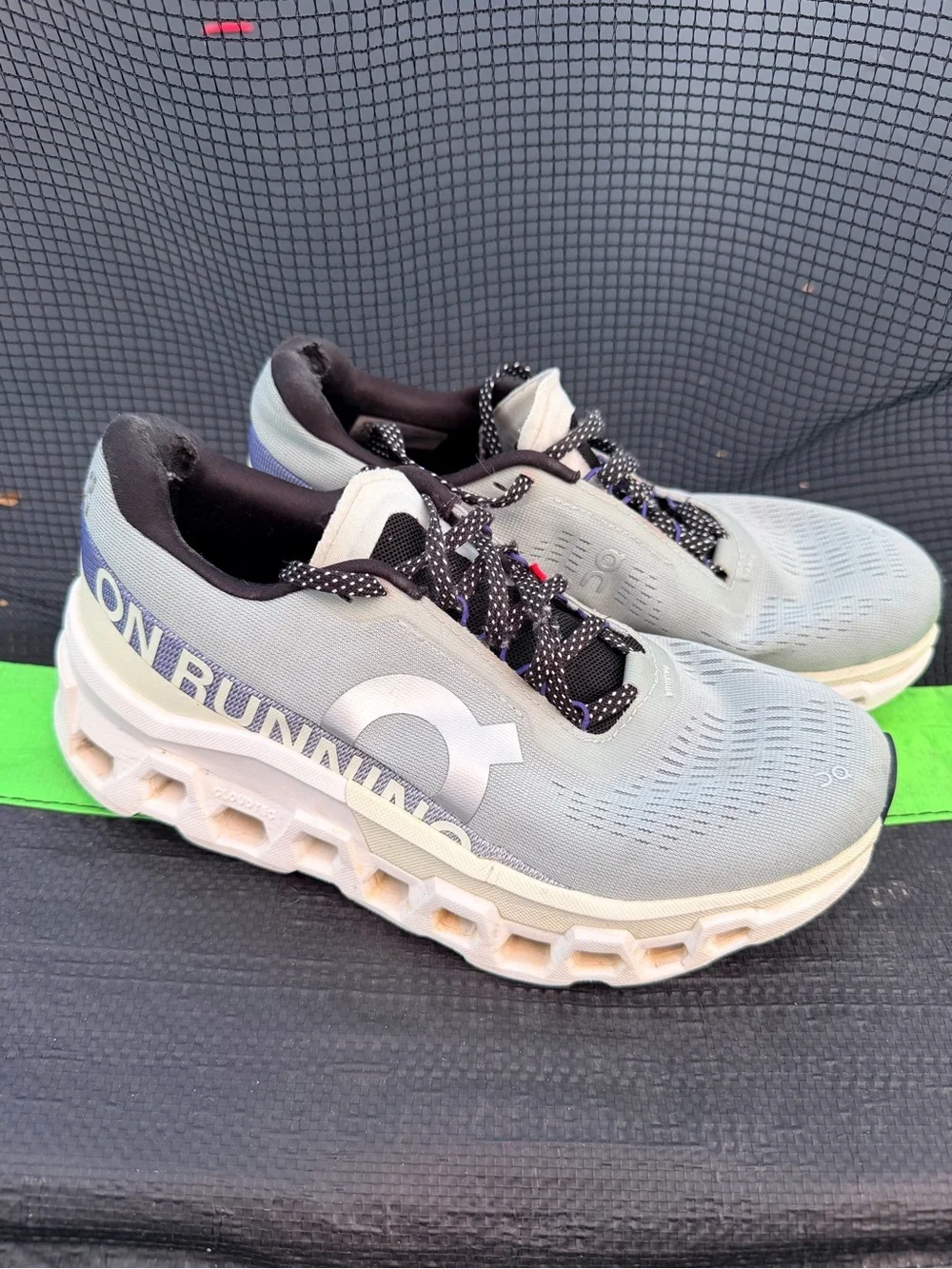 On Running Women’s Light Gray and Black Athletic Running Shoes